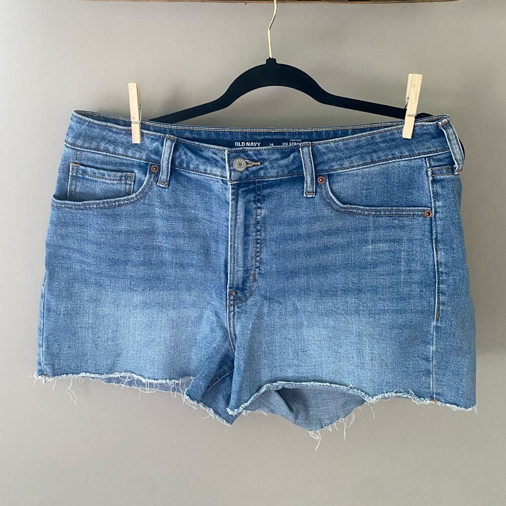 Old Navy OG Straight Jean Shorts Mid-Rise Cut-Off
